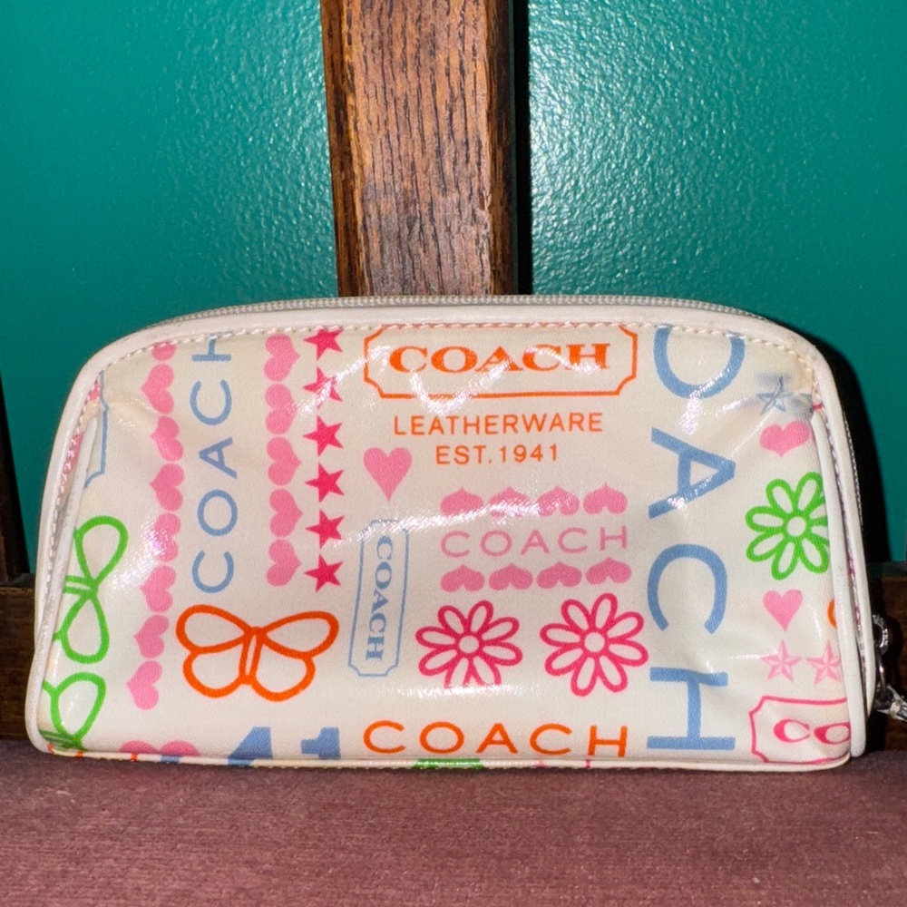 🌸☀️🌼🐝Coach Colorful Small Makeup Bag - Picture 5 of 10